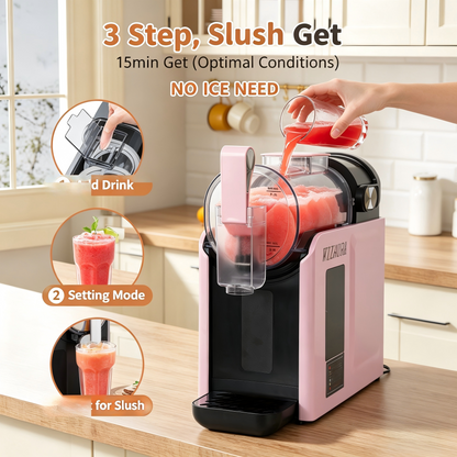 wizaura Slushie Machine: No lce Needed All-in-One Slushy Maker for Home