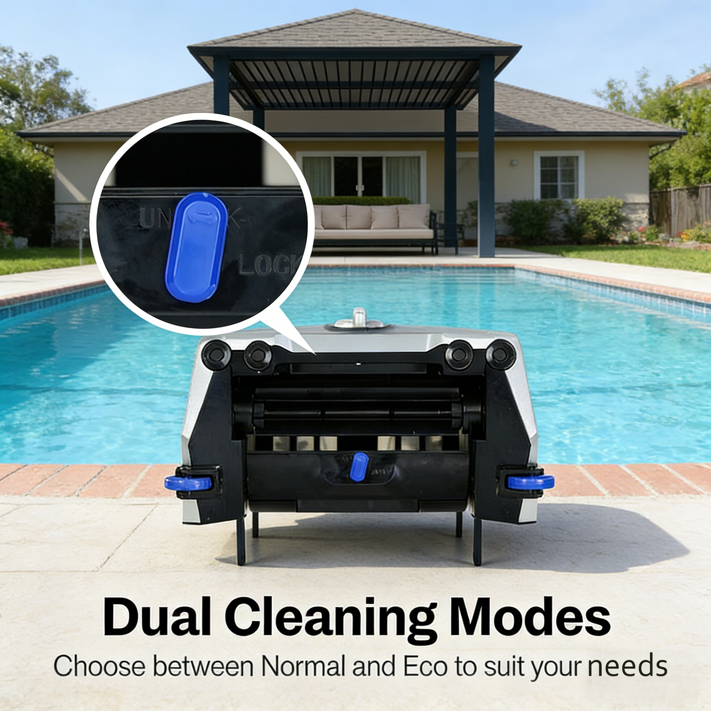 WIZAURA Solar Powered Automatic Robotic Pool Surface Skimmer Cleaner