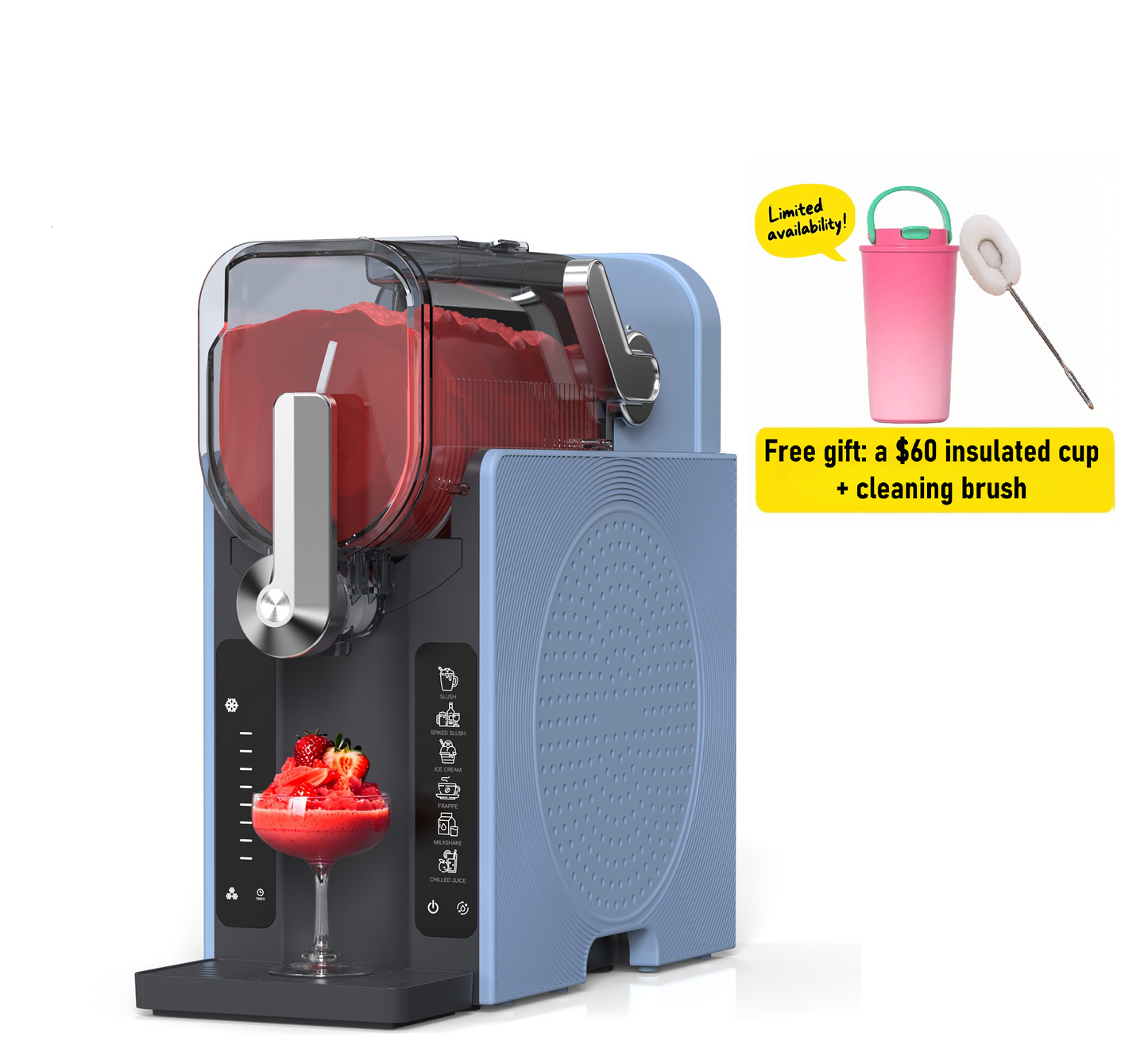 WizAura Slushie Machine: No lce Needed All-in-One Slushy Maker for Home