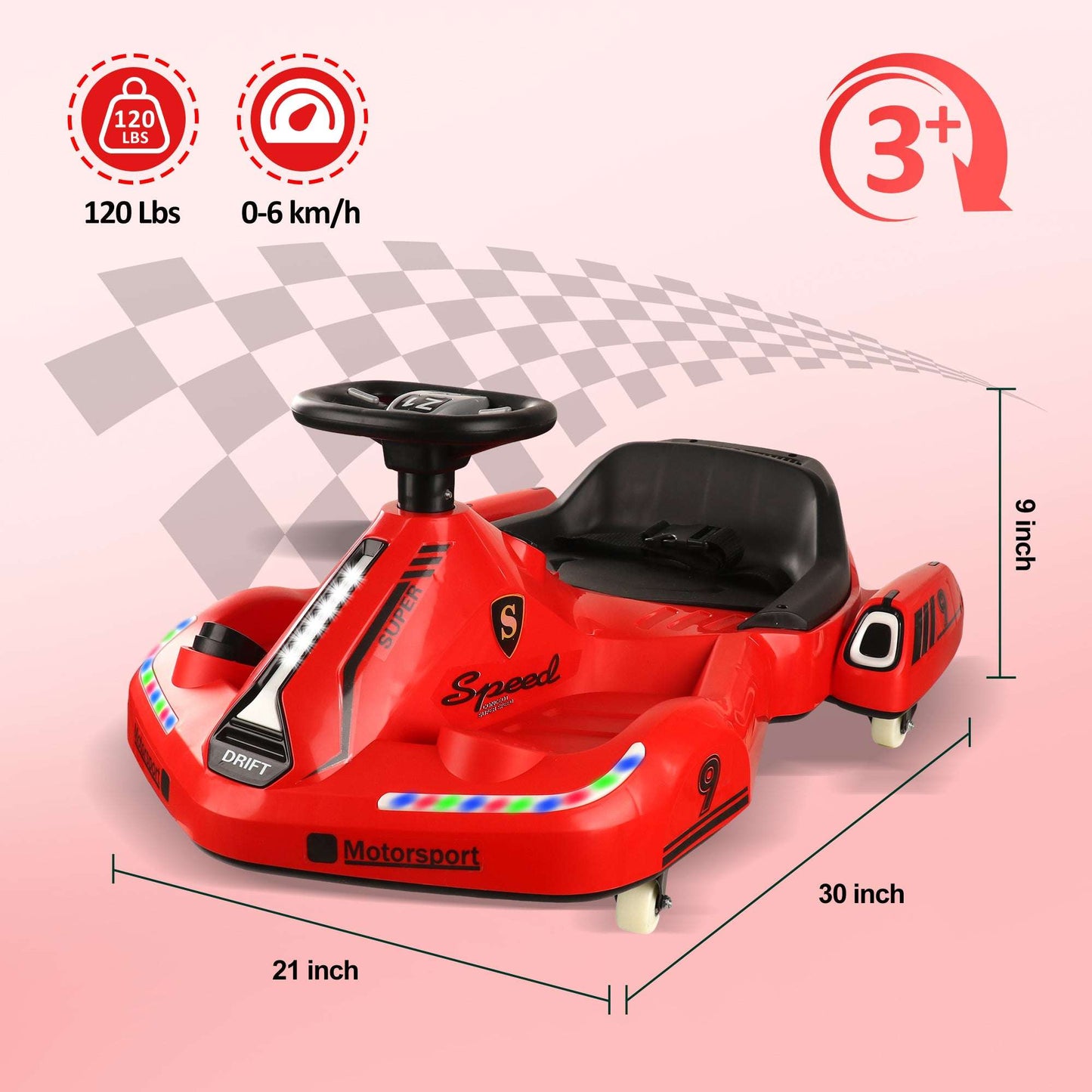 WizAura 12V Kids Ride on Race Cars, JCB Battery Powered Electric Tractor, Electric Vehicle Car forkids Gir Boy 3-6 w/Music, Bluetooth, LED Lights3 Speeds, 4 Wheelers