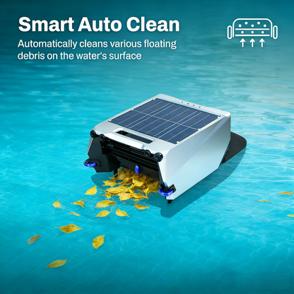 WIZAURA Solar Powered Automatic Robotic Pool Surface Skimmer Cleaner