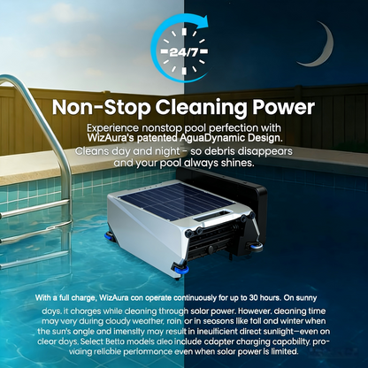 WIZAURA Solar Powered Automatic Robotic Pool Surface Skimmer Cleaner