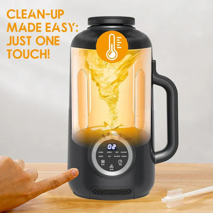wizaura 10-in-1 Nut Milk Maker, 40oz Blender Homemade Almond, Oat, Soy, Coconut Milk, Juice & Soup, Electric Bean Milk Machine with Delay Start/Auto-Clean/Boil Water/Keep Warm