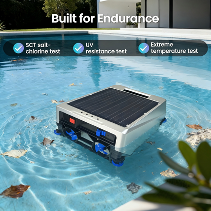 WIZAURA Solar Powered Automatic Robotic Pool Surface Skimmer Cleaner