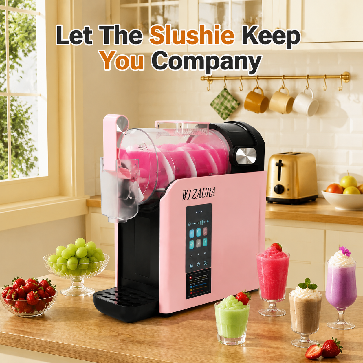 wizaura Slushie Machine: No lce Needed All-in-One Slushy Maker for Home