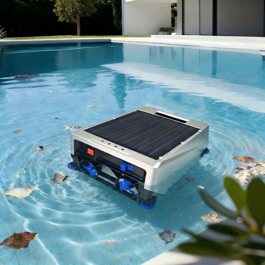 WIZAURA Solar Powered Automatic Robotic Pool Surface Skimmer Cleaner
