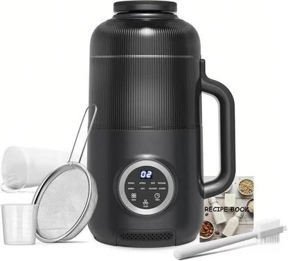 wizaura 10-in-1 Nut Milk Maker, 40oz Blender Homemade Almond, Oat, Soy, Coconut Milk, Juice & Soup, Electric Bean Milk Machine with Delay Start/Auto-Clean/Boil Water/Keep Warm